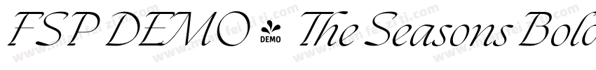 FSP DEMO - The Seasons Bold字体转换